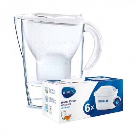 【預訂】BRITA STYLE 2.4L 智型濾水壺及MAXTRA + 全效濾芯 (六件裝)  -- 香港行貨